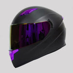 EKON Purple Full-Face Motorcycle Helmet