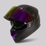 EKON Purple Full-Face Motorcycle Helmet