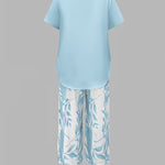 Arvessa™ | Casual Leaf Print Two Piece Set