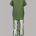 Rosalind | Leaf Print Two-Piece Set