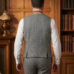 Isidoro Herringbone Tweed Vest