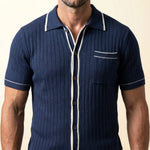Isidoro Ribbed-Knit Polo Shirt
