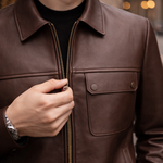 Pure Leather Zip Jacket