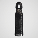 Jade Morrison | Sleeveless Lace Slit Evening Maxi Dress For Women