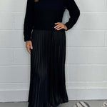 SOPHIA™ - Knit Jumper & Pleated Satin Skirt