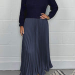 SOPHIA™ - Knit Jumper & Pleated Satin Skirt