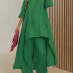 Fashionable Solid Color Two-piece Set