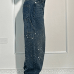 Julia | Trendy Balloon Carpenter Jeans met Glitters