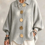 Karina - Oversized Collared Button Cardigan
