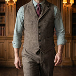 Lucio Herringbone Vest