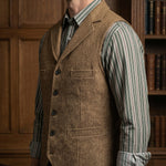 Lucio Herringbone Vest