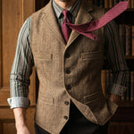 Lucio Herringbone Vest
