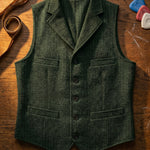 Lucio Herringbone Vest