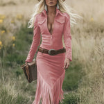 BIRNCA | WESTERN-INSPIRED TAILORED MIDI DRESS