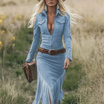BIRNCA | WESTERN-INSPIRED TAILORED MIDI DRESS