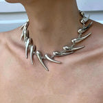 Vanta Steel Spike Necklace