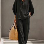 Maribel™ | Two-Piece Set with Batwing Sleeves and Wide Pants