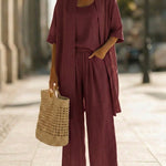 Cecily | Linen-Cotton Three-Piece Set