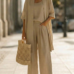 Cecily | Linen-Cotton Three-Piece Set