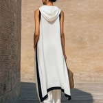 Elegant Irregular Sleeveless Top and Wide-Leg Pants Two-Piece Set