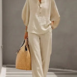 Maribel™ | Two-Piece Set with Batwing Sleeves and Wide Pants