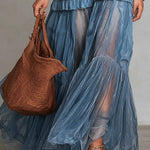 Emmeline | The Denim Patchwork Maxi Dress