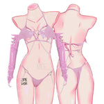 Pastel Succubus Cosplay Lingerie