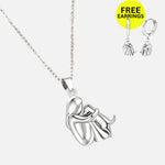 Hug Pendant Necklace with Bonus Earrings – Limited Time Offer