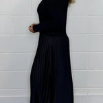 SOPHIA™ - Knit Jumper & Pleated Satin Skirt