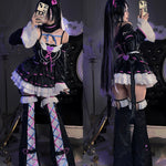 Fallen Grace Ruffle Heart Goth Dress