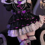 Fallen Grace Ruffle Heart Goth Dress