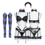 Goth Angel Ruffled Lace Lingerie
