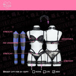 Goth Angel Ruffled Lace Lingerie