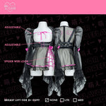 Goth Angel Ruffled Lace Sheer Dress
