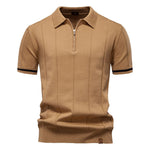 Monza Zip-Knit Polo Shirt