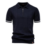 Monza Zip-Knit Polo Shirt