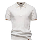 Monza Zip-Knit Polo Shirt