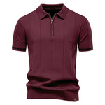 Monza Zip-Knit Polo Shirt