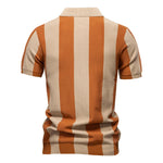 Stravino Stripe Zip Polo