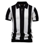 Stravino Stripe Zip Polo