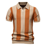 Stravino Stripe Zip Polo