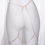 Heart Rhinestone Garters Set