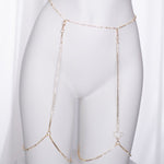 Heart Rhinestone Garters Set
