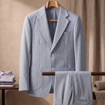 Roberto Cotton Seersucker Suit Set