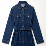 Alice denim jacket with adjustable belt