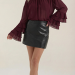Alma Mock Neck Top - Sheer