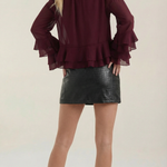 Alma Mock Neck Top - Sheer