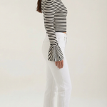 Anna Striped Shirt with Puff Sleeves