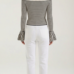 Anna Striped Shirt with Puff Sleeves