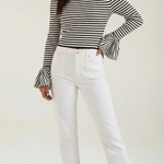 Anna Striped Shirt with Puff Sleeves